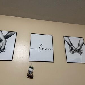 Black and White Hand-Holding Art Prints